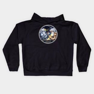 Zeus vs Poseidon Arm Wrestling Kids Hoodie